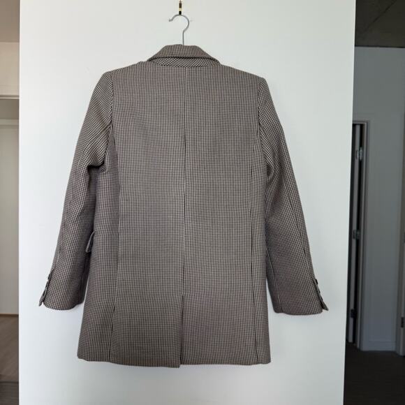 Maje Goldi Houndstooth Check Double Breasted Jacket Size 36 - Picture 3 of 5